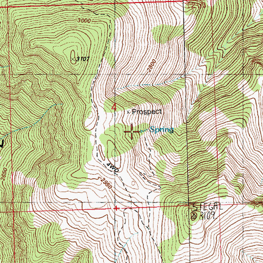 Topographic Map of Sliderock Spring, NV