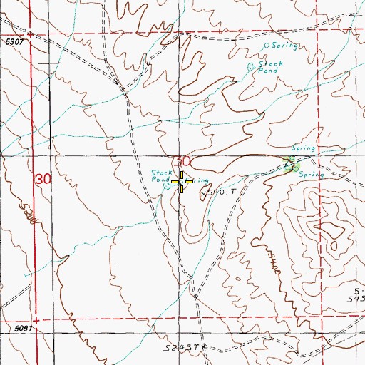 Topographic Map of Angle Worm Spring, NV