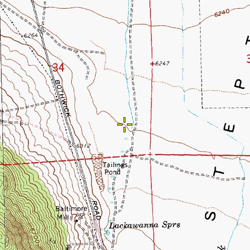 Topographic Map of Warm Spring, NV