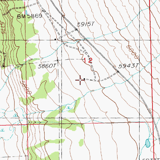 Topographic Map of Ziege Ranch, NV