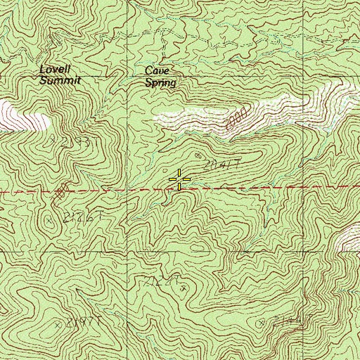 Topographic Map of Bootlegger Spring, NV