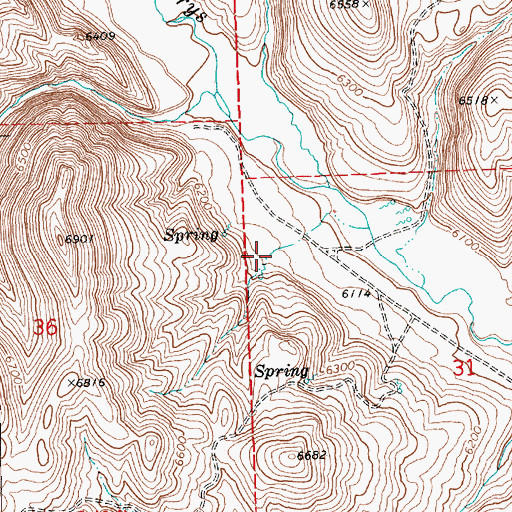 Topographic Map of Spanish Cabin (historical), NV