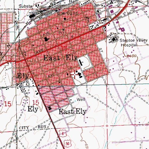 Topographic Map of David E Norman Elementary School, NV