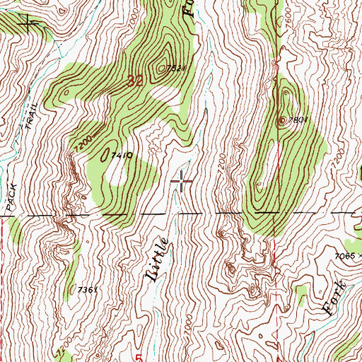 Topographic Map of Fox Creek Range, NV