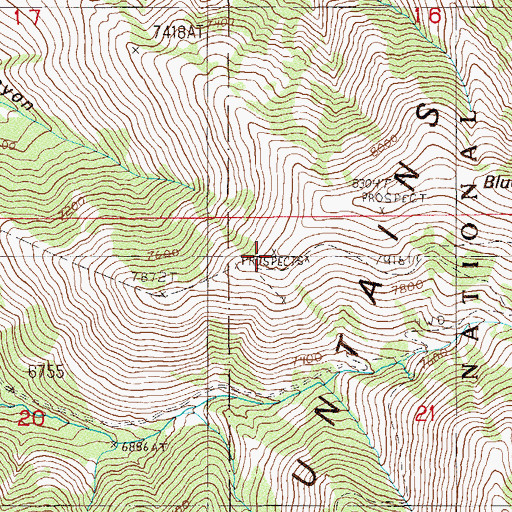 Topographic Map of North Star Lode, NV