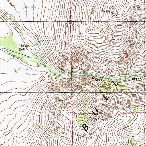 Topographic Map of Devils Gap, NV