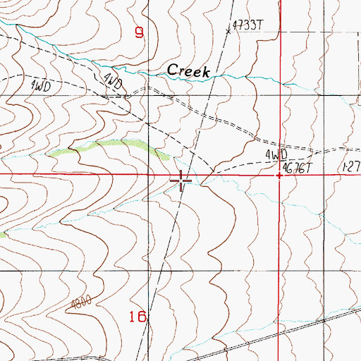 Topographic Map of North Fork Pole Creek, NV