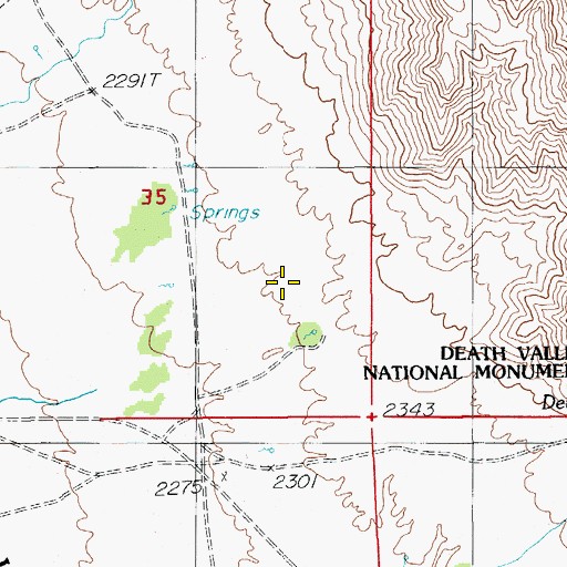 Topographic Map of School Spring, NV