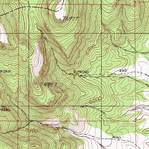 Topographic Map of Abel Spring, NV