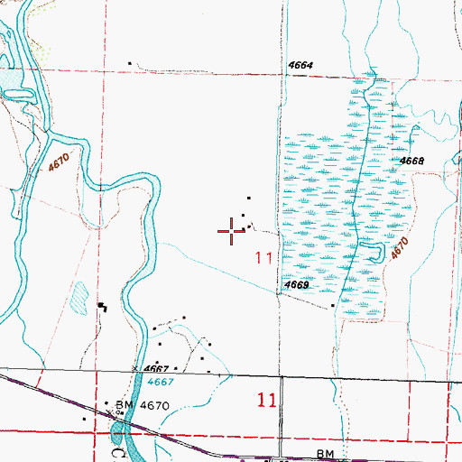 Topographic Map of Tiedge Ranch, NV