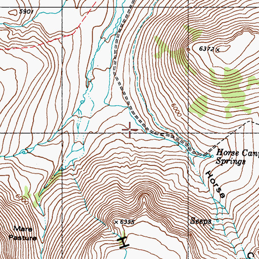 Topographic Map of Upper Meadow, NV
