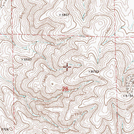 Topographic Map of Bootstrap Mining District, NV