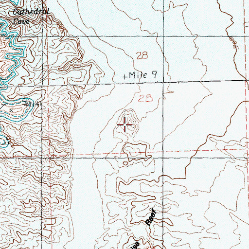 Topographic Map of Kitty Coleman Rock, NV