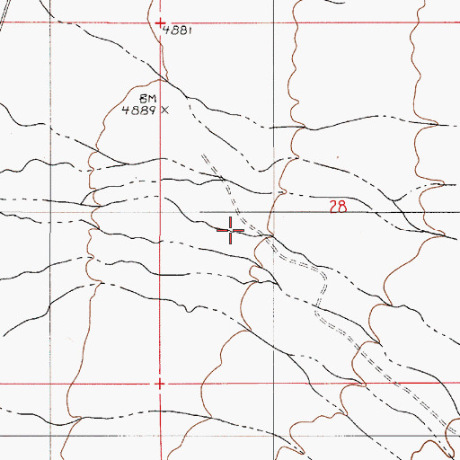 Topographic Map of Harry Creek, NV