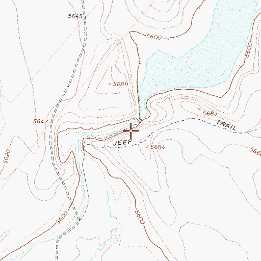 Topographic Map of Captain Johnson Reservoir Dam, NV