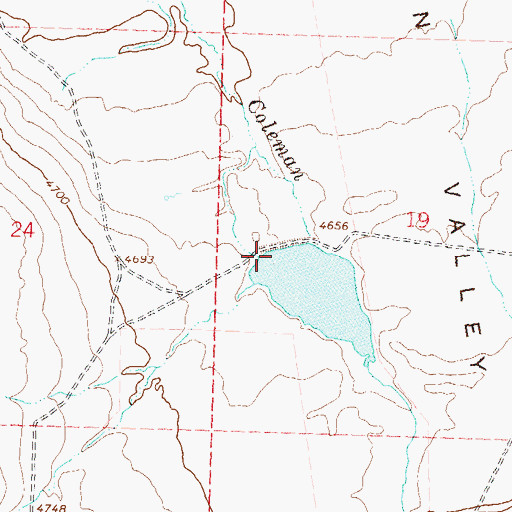 Topographic Map of Coleman Reservoir Dam, NV