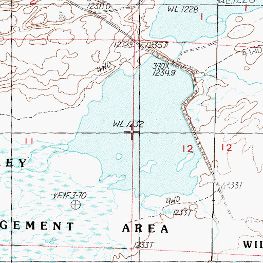Topographic Map of Fernley Reservoir Number One, NV