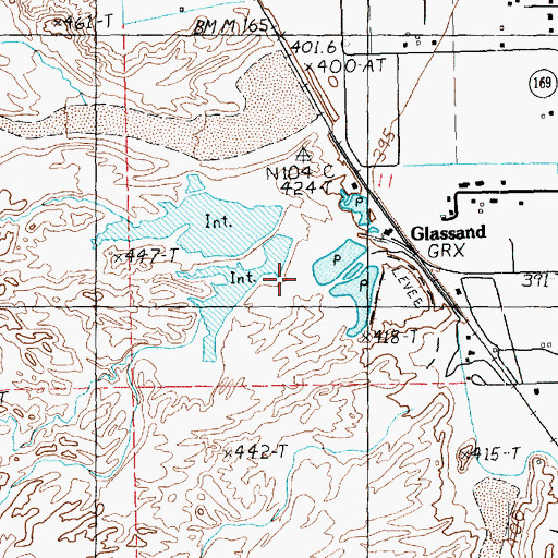 Topographic Map of Mill Number 2-Pond E Dam, NV