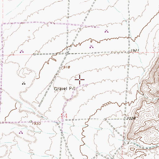 Topographic Map of Clark County, NV