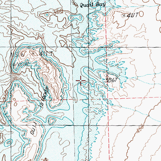 Topographic Map of Preachers Cove, NV