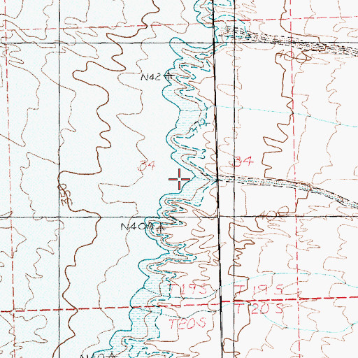 Topographic Map of Cataract Wash Cove, NV
