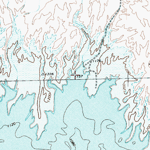 Topographic Map of Crawdad Cove, NV