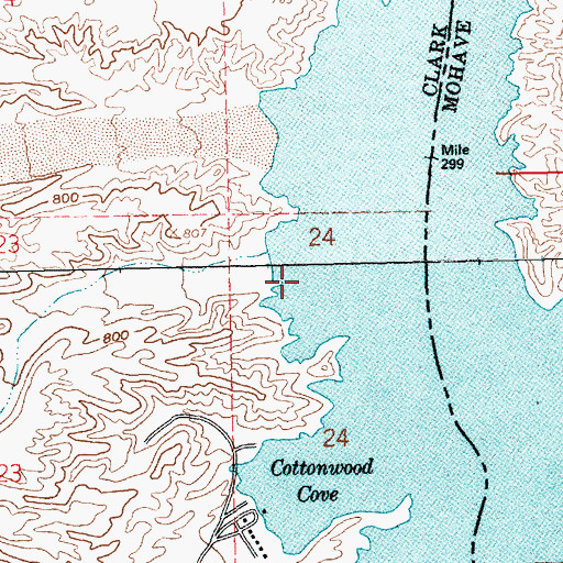 Topographic Map of Box Cove, NV