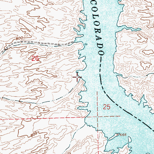 Topographic Map of Power Line Wash, NV