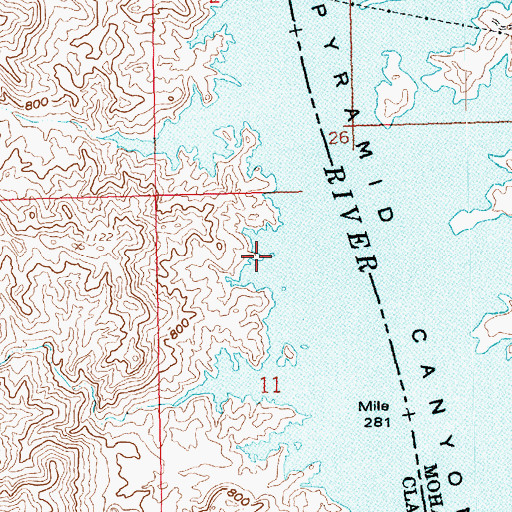 Topographic Map of Totem Pole Cove, NV