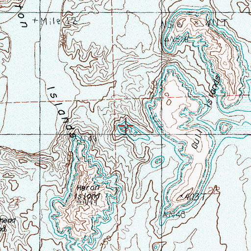 Topographic Map of Heron Island, NV