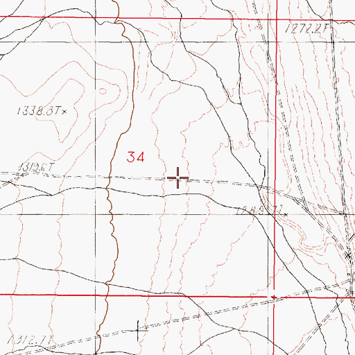 Topographic Map of Scheelite Mine, NV