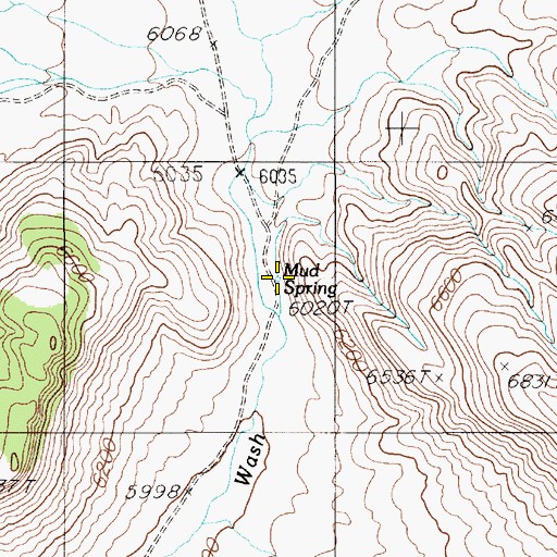 Topographic Map of Mud Spring, NV