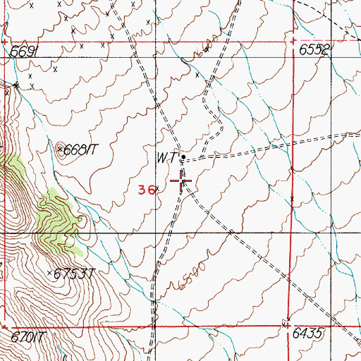 Topographic Map of Baxter Camp, NV