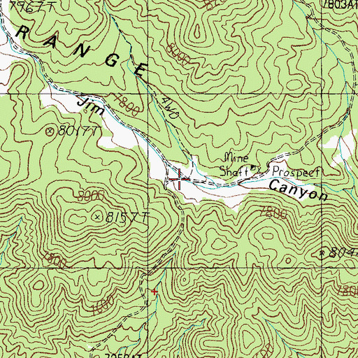 Topographic Map of Log Cabin Spring, NV