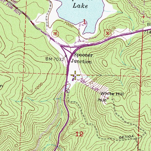 Topographic Map of Spooner Forest Service Facility, NV