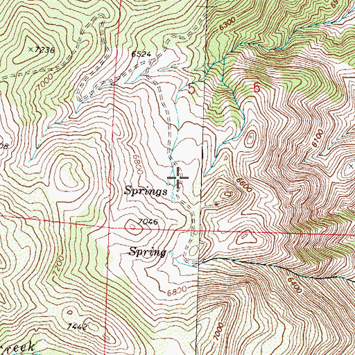 Topographic Map of Dutch Louie Flats, NV