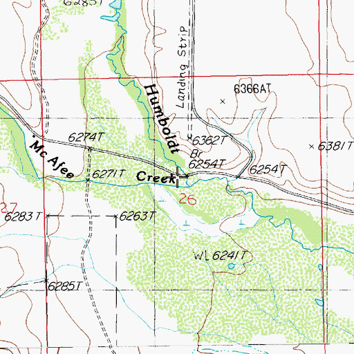 Topographic Map of Alexander Post Office (historical), NV
