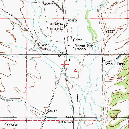 Topographic Map of Bar Post Office (historical), NV