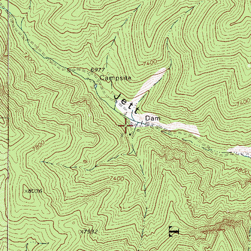Topographic Map of Jett Post Office (historical), NV