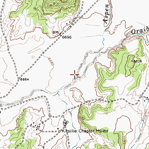 Topographic Map of Aspen Grove Wash, AZ