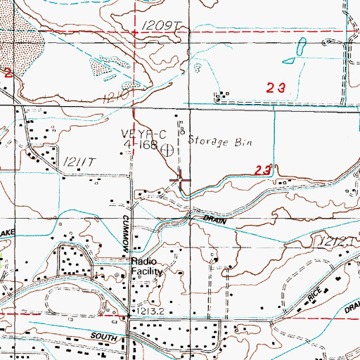 Topographic Map of KVLV-AM (Fallon), NV