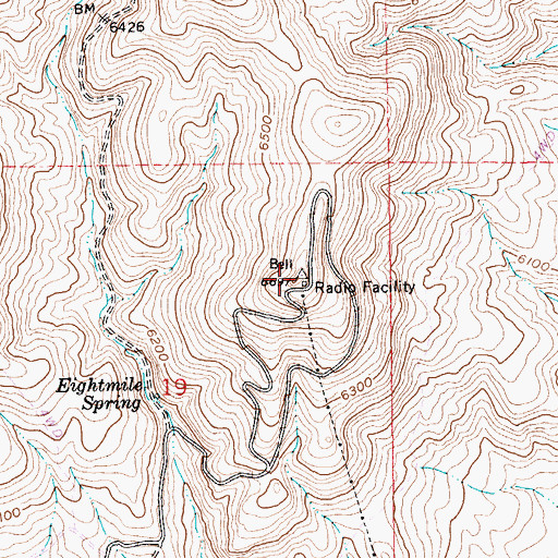Topographic Map of KRJC-FM (Elko), NV