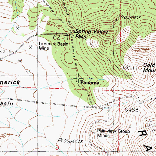 Topographic Map of Panama Well, NV