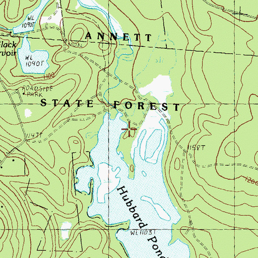 Topographic Map of Annett State Reservation, NH