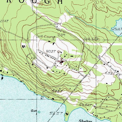 Topographic Map of Bald Peak Colony Club, NH
