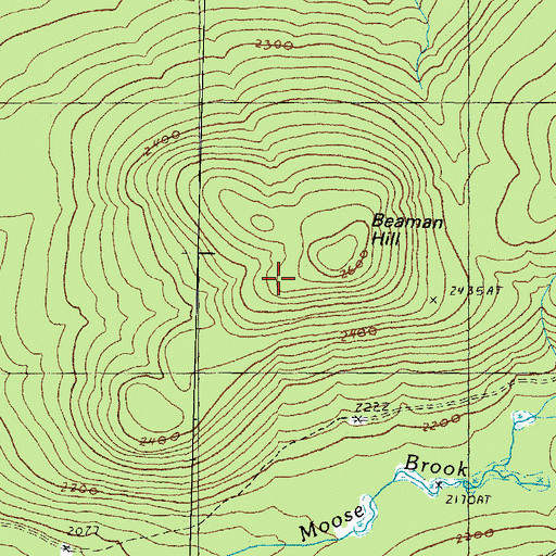 Topographic Map of Beaman Hill, NH