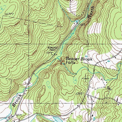 Topographic Map of Beaver Brook Falls, NH