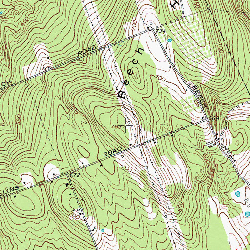 Topographic Map of Beech Hill, NH