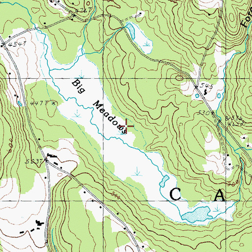 Topographic Map of Big Meadows, NH
