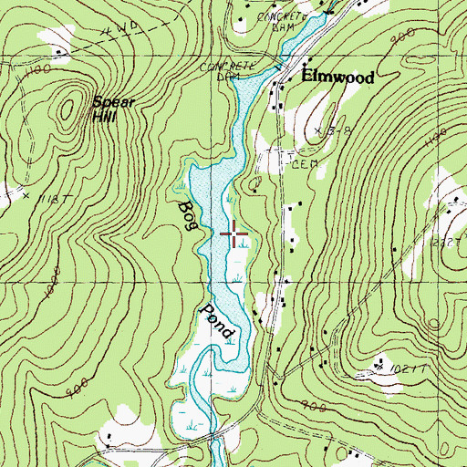 Topographic Map of Bog Pond, NH